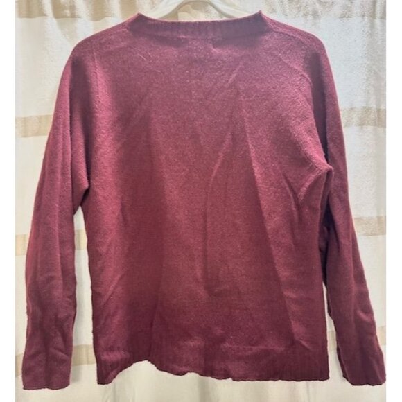 Bianco & Blu Italy Merino Wool Cashmere Blend Cozy Slim Look Crewneck Sweater M - Picture 4 of 8